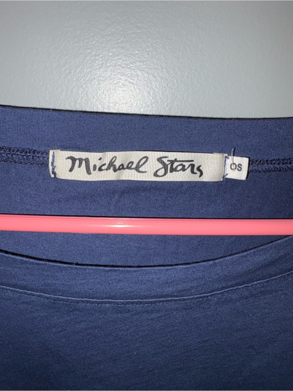 Michael Stars Women’s Navy Blue Oversized Cotton 3/4 Sleeve T-Shirt Size OS - Picture 4 of 6